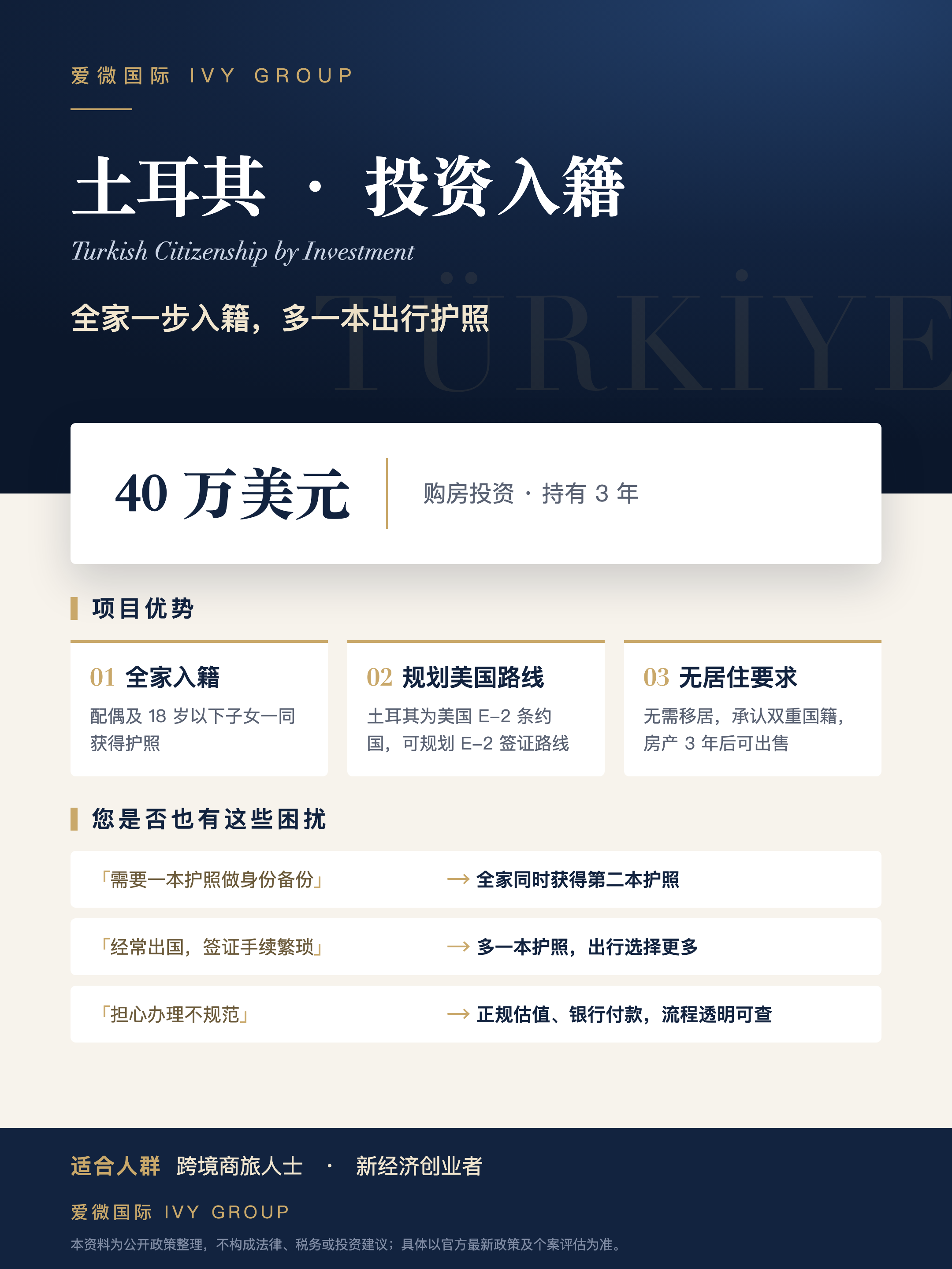 土耳其 · 投资入籍项目单页