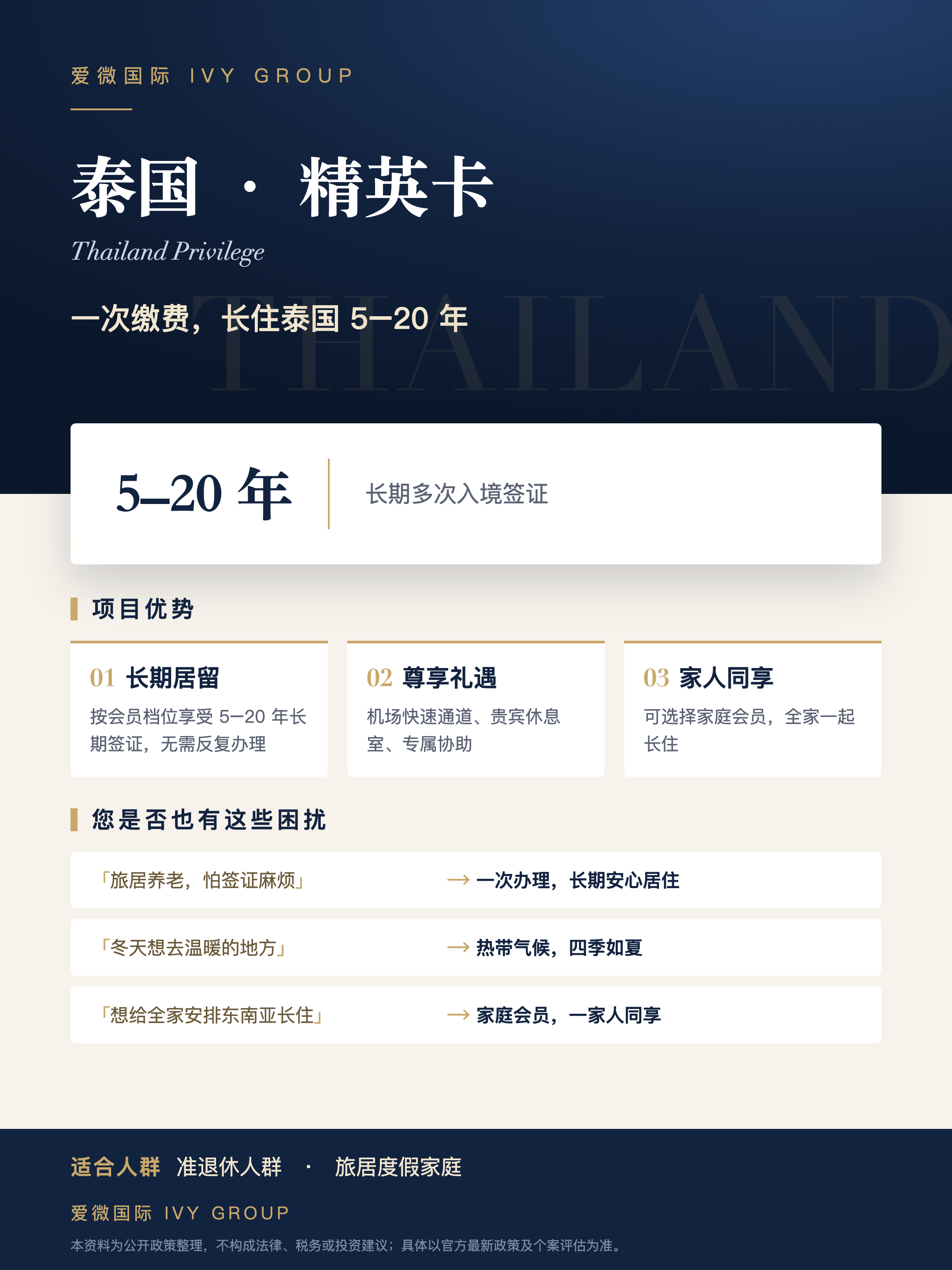 泰国 · 精英卡项目单页
